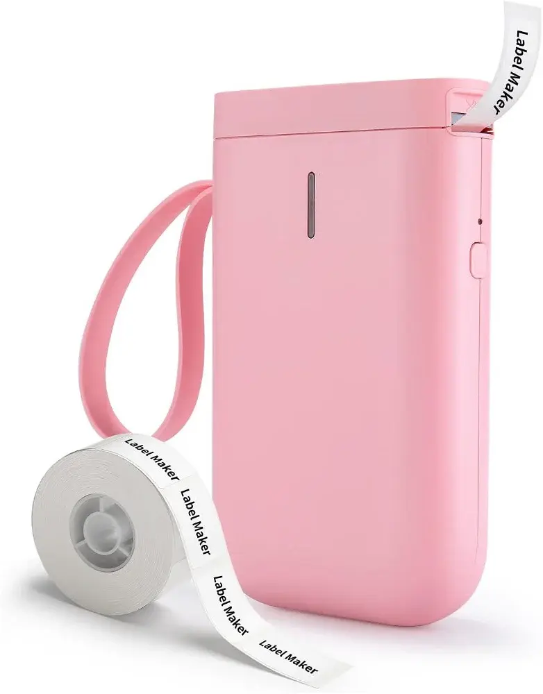 small pink label machine