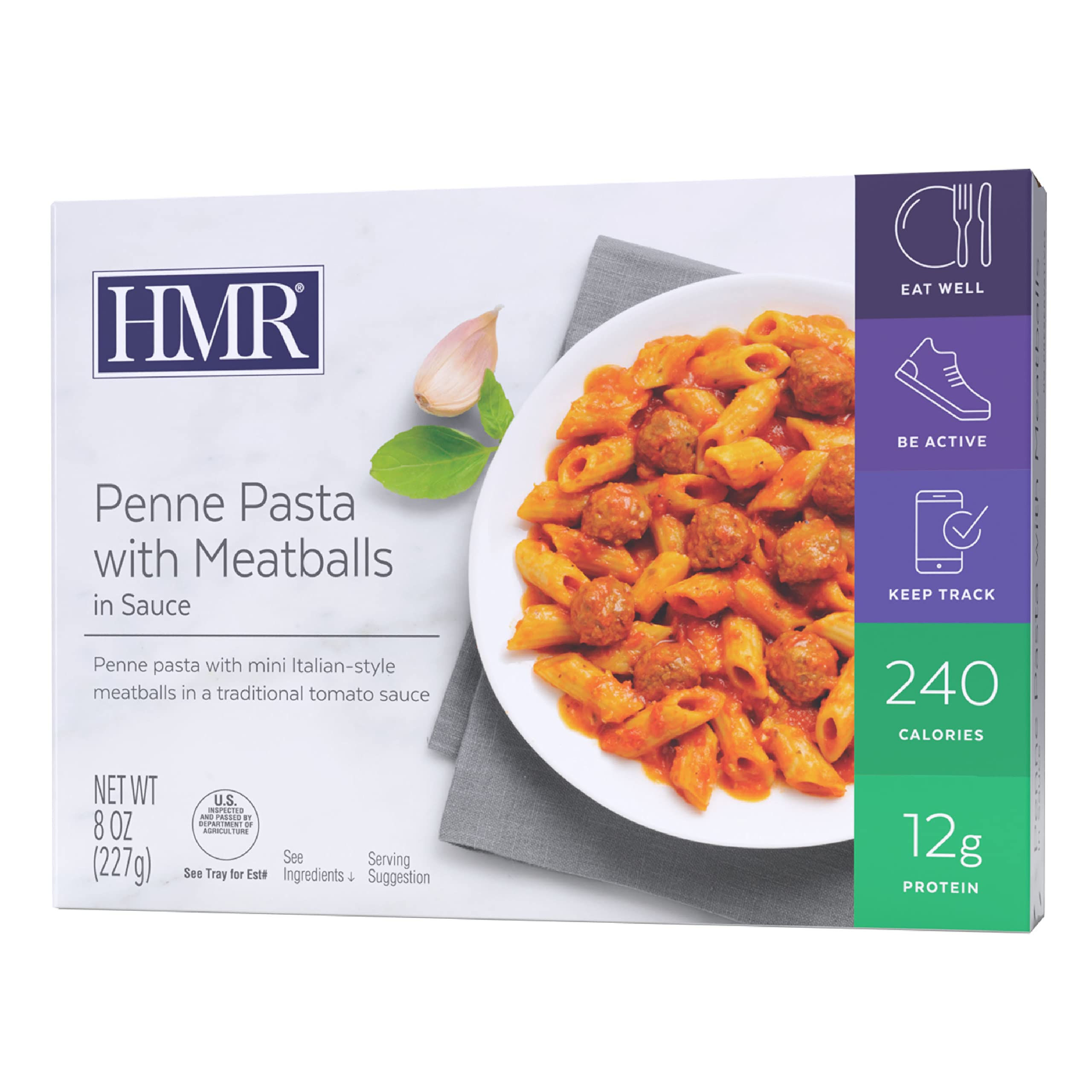 HMR Penne Pasta with Meatballs EntrÃ©e | Pre-packaged Lunch or Dinner to Support