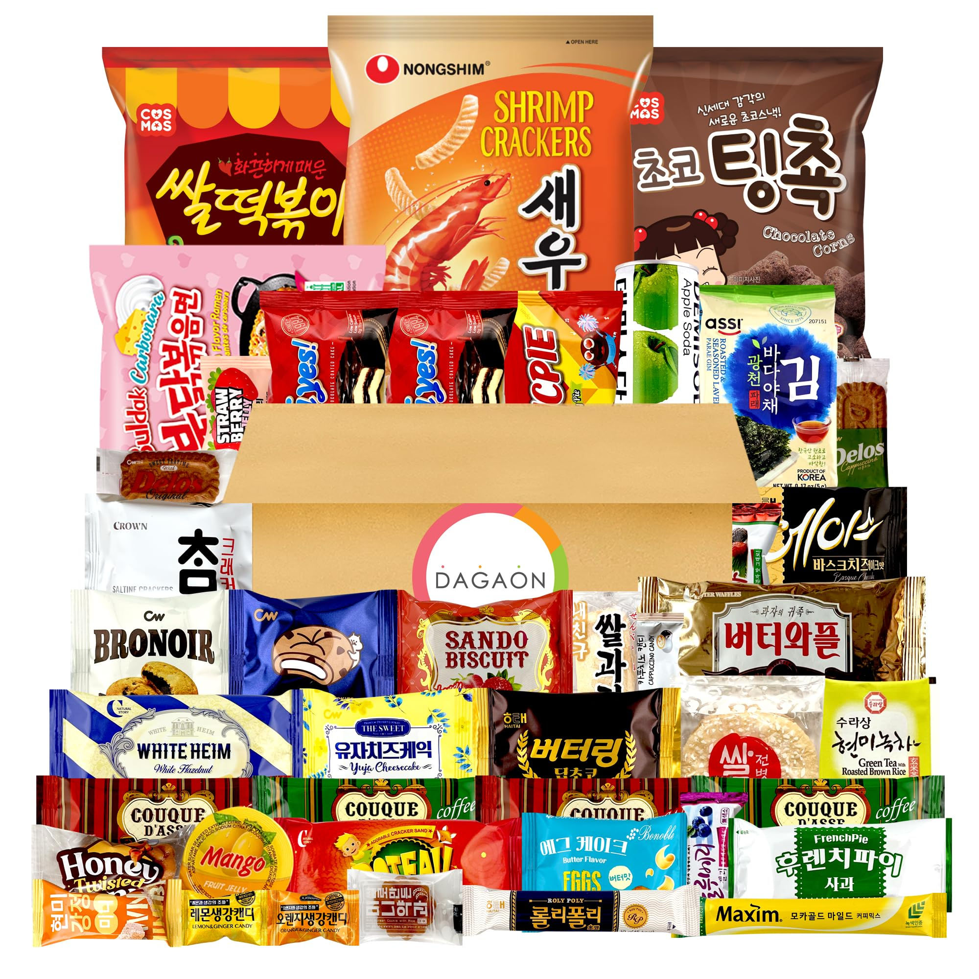 DAGAON Finest Korean Snack Box 42 Count â€“ Variety Snacks Including Koreanâ€™s