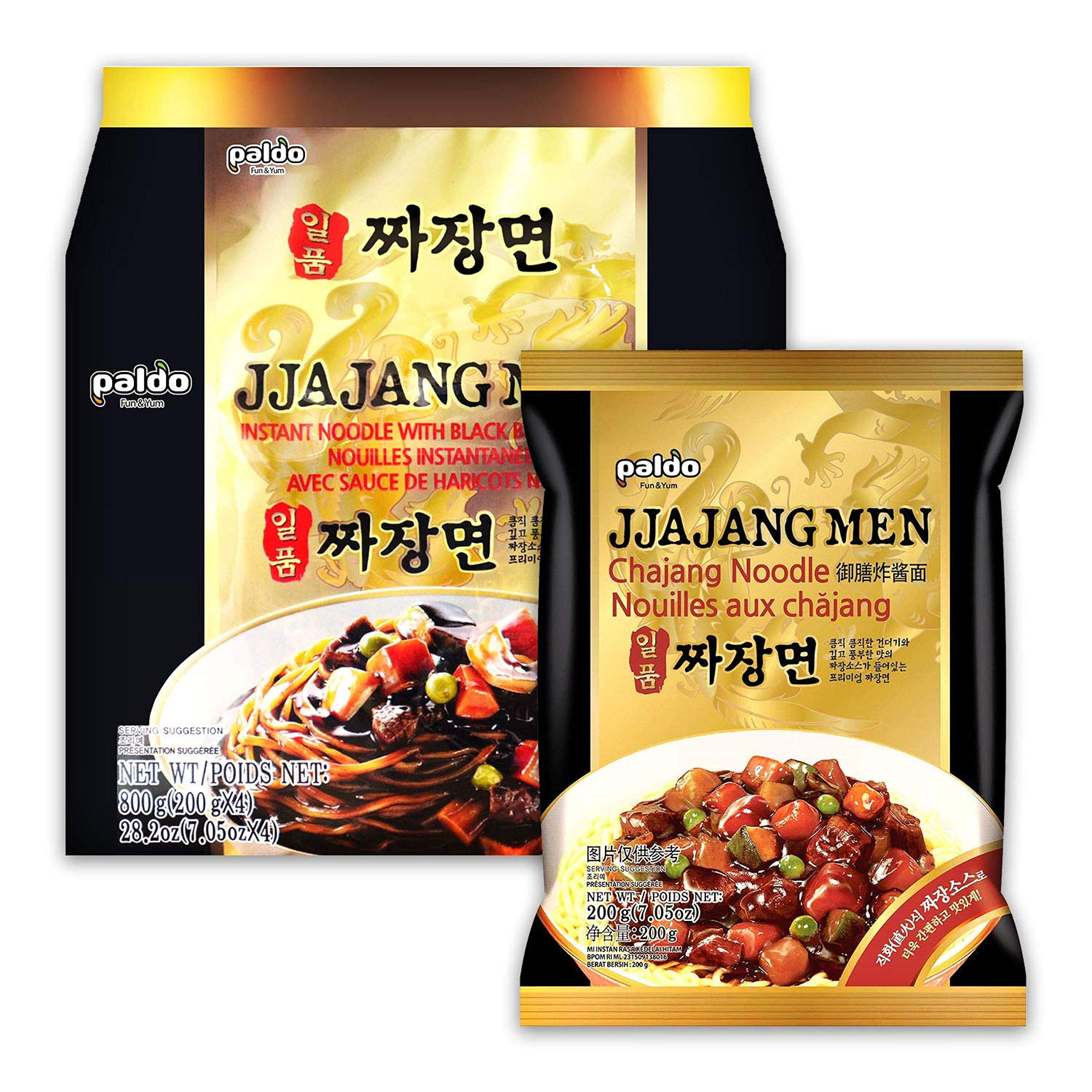Paldo Fun & Yum Ilpoom Jjajangmen Noodles, Pack of 16, Traditional Brothless Cha