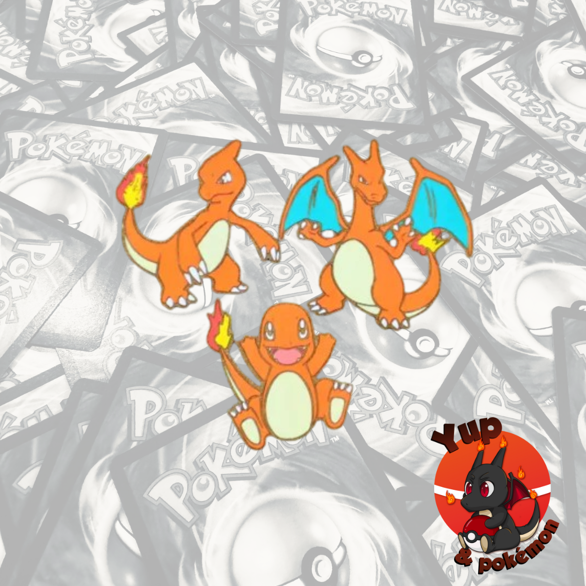 Lot de 3 aimants Pokémon Salamèche, Reptincel, Dracaufeu en Bois.