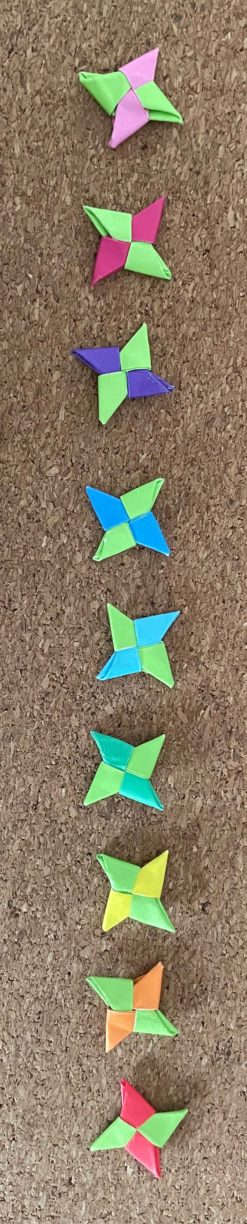 Shuriken bicolore : Base vert clair (XS)