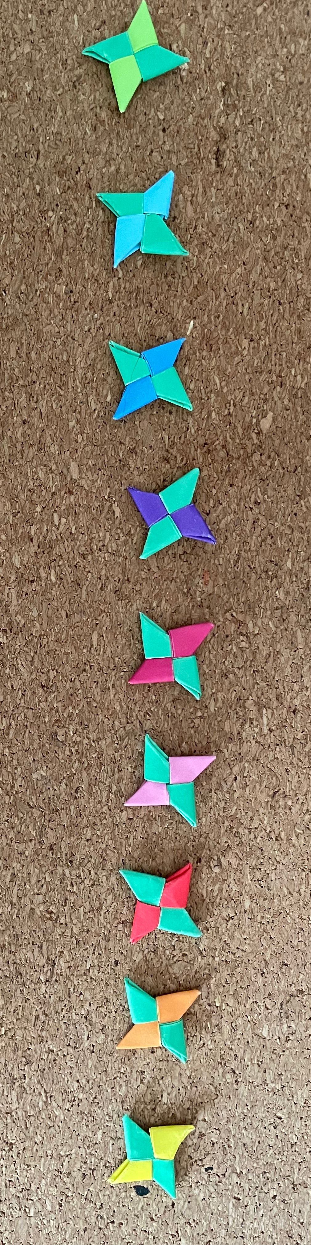 Shuriken bicolore : Base vert foncé (XS)