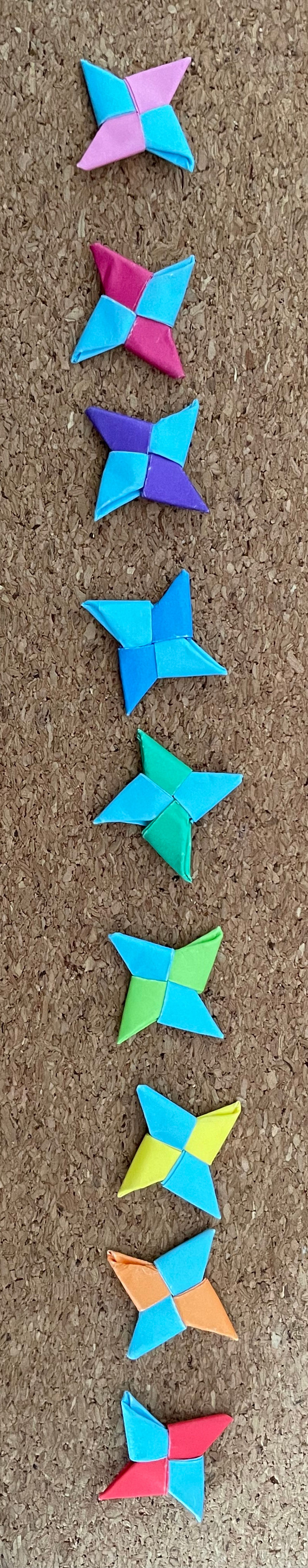 Shuriken bicolore : Base bleu clair (XS)