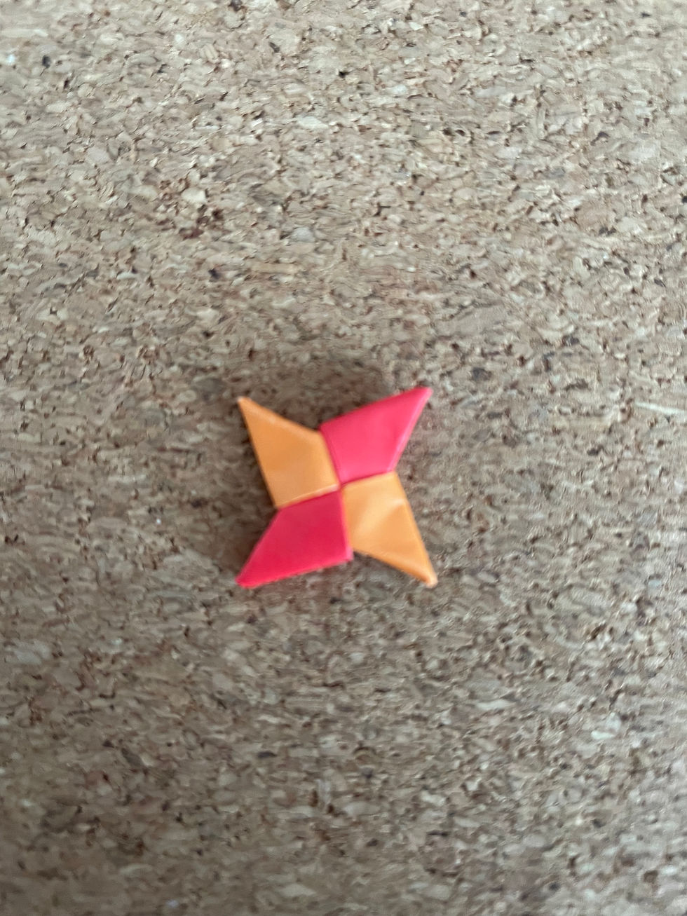 Miniature : Shuriken bicolore : Base orange (XS)