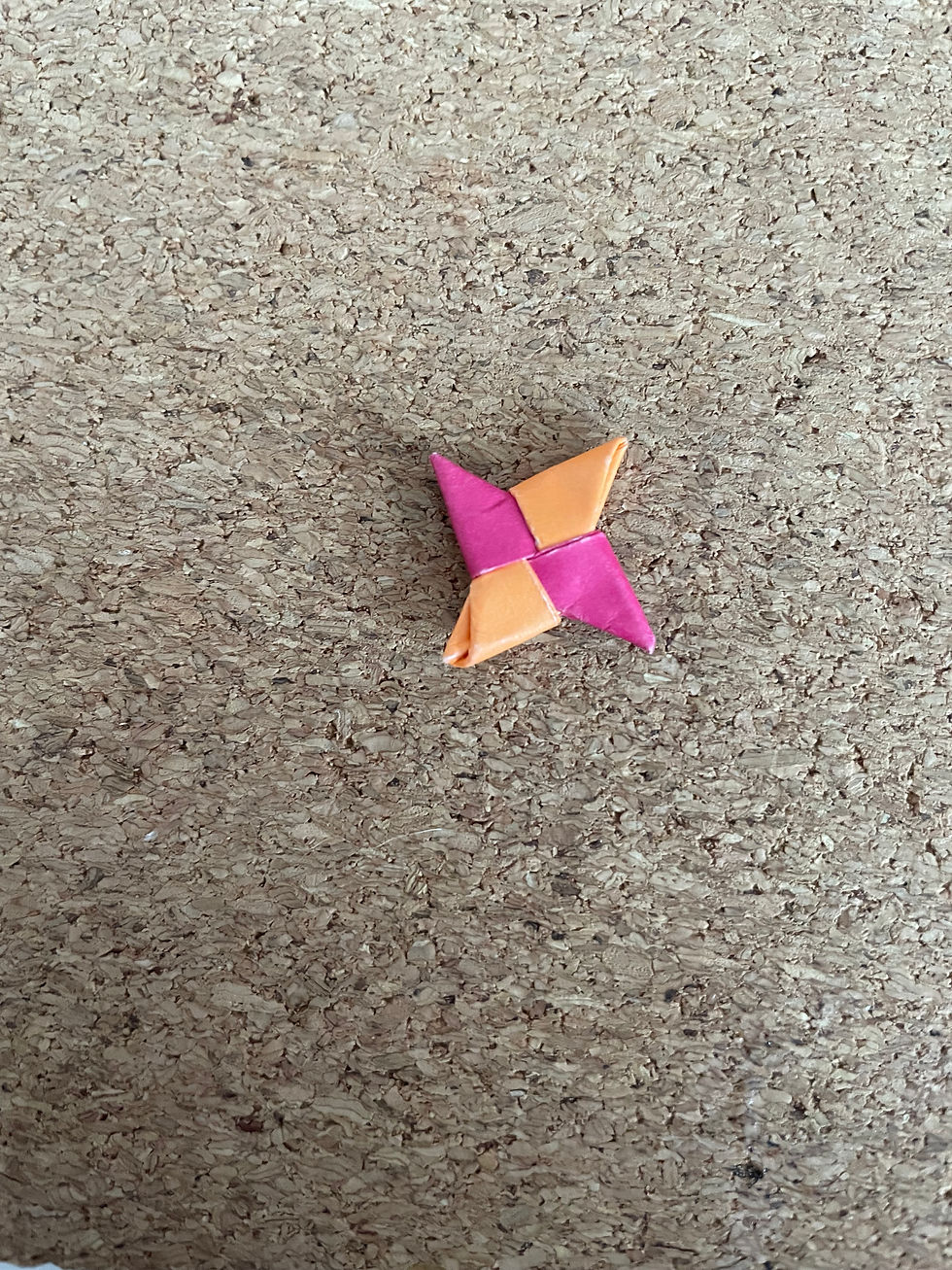 Miniature : Shuriken bicolore : Base orange (XS)