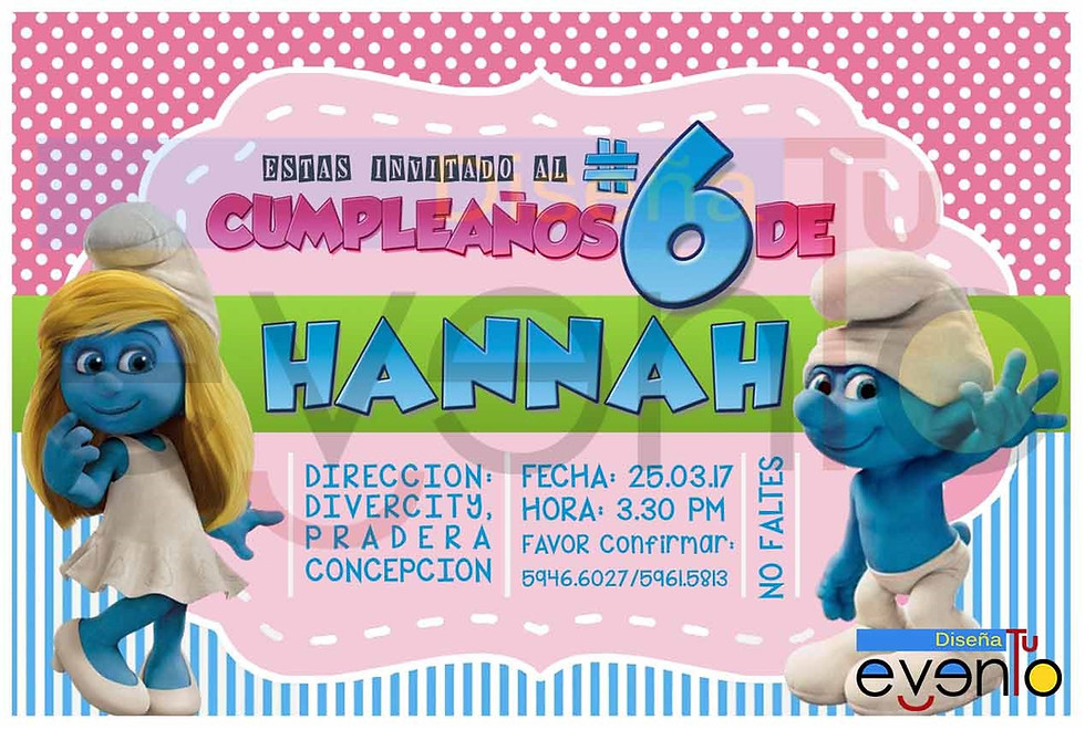 Miniatura: Invitación de los Pitufos
