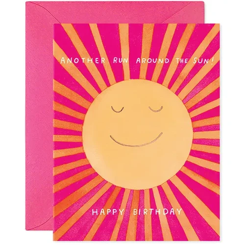 Run Around the Sun Birthday Greeting Card gingerpdesigns