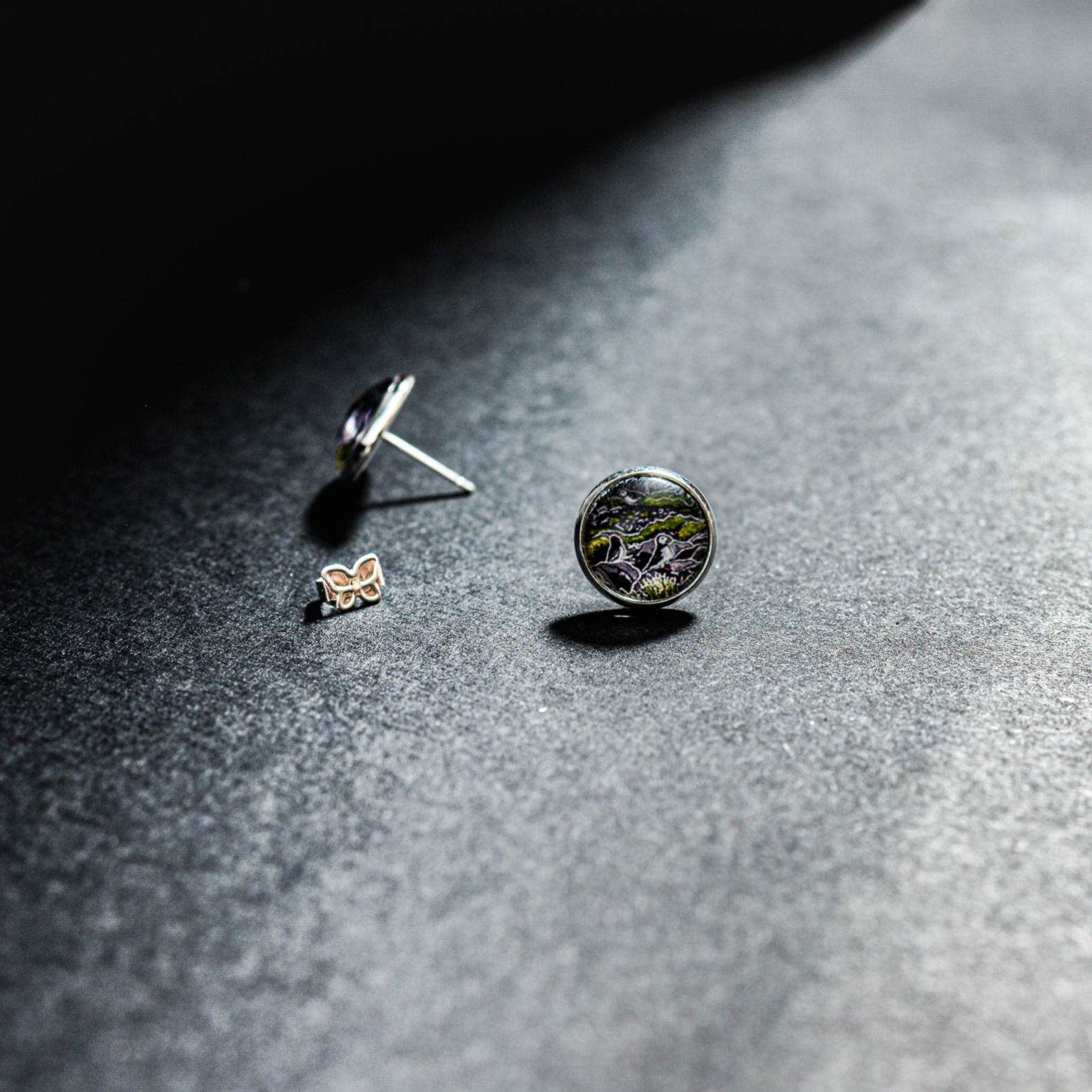 "Puffins on a Cliff" Earrings (Studs)