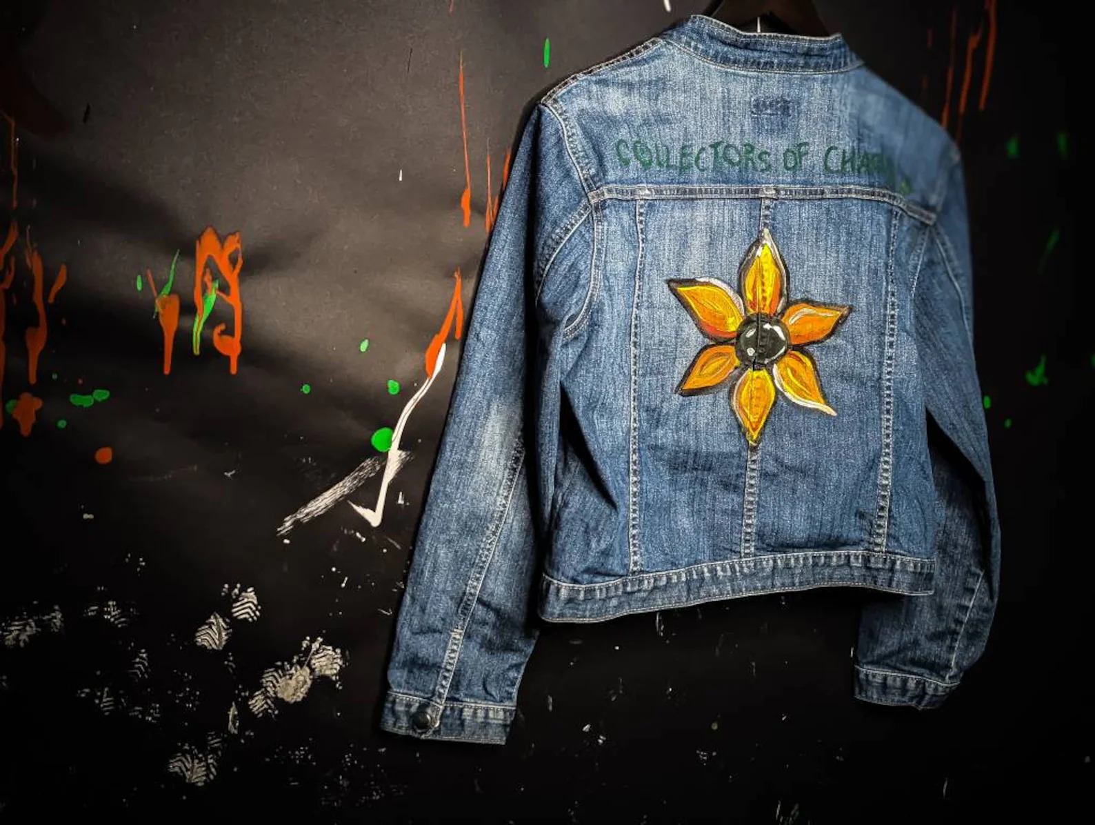 Cool painted top jean jackets