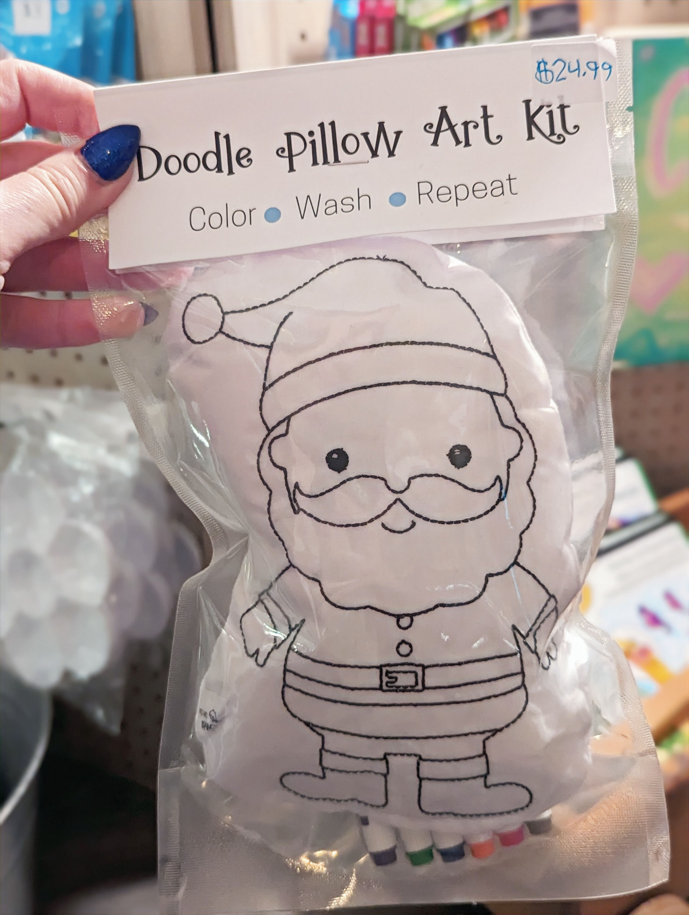Doodle Pillow Art Kit Santa