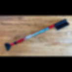 Long brass metal ice and snow scraper