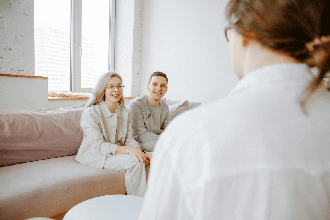 couples listening to best marriage counselor baltimore