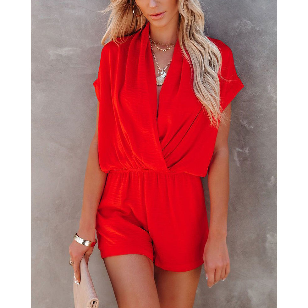 Miniatyrbild: 2022 Spring/Summer V-Neck Casual Jumpsuit for Women