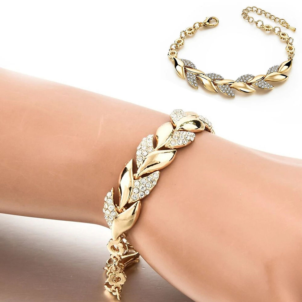 Miniatura: 925 Sterling Silver New Arrival Elegant Crystal Statement Bracelet For Women Gir