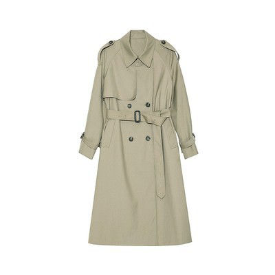 Miniatura: British Double-breasted Loose Mid-length Coat