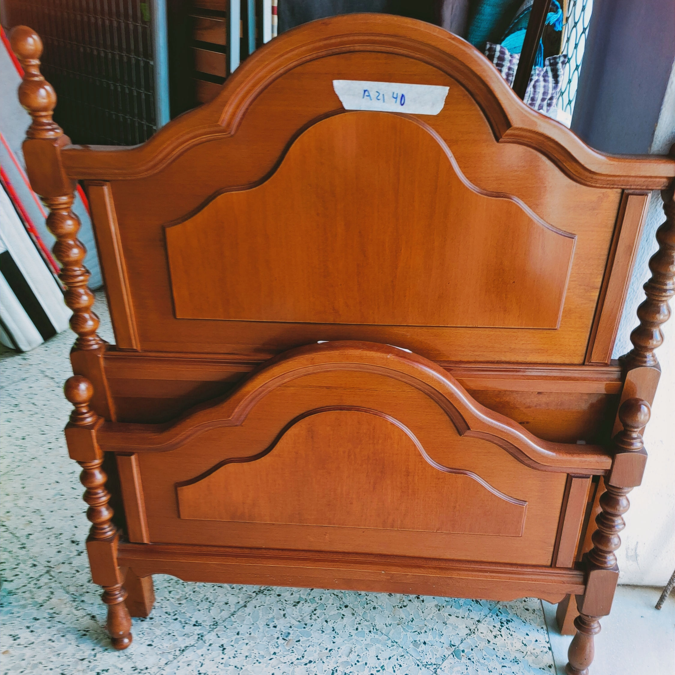 Cama completa de madera de 90 cm
