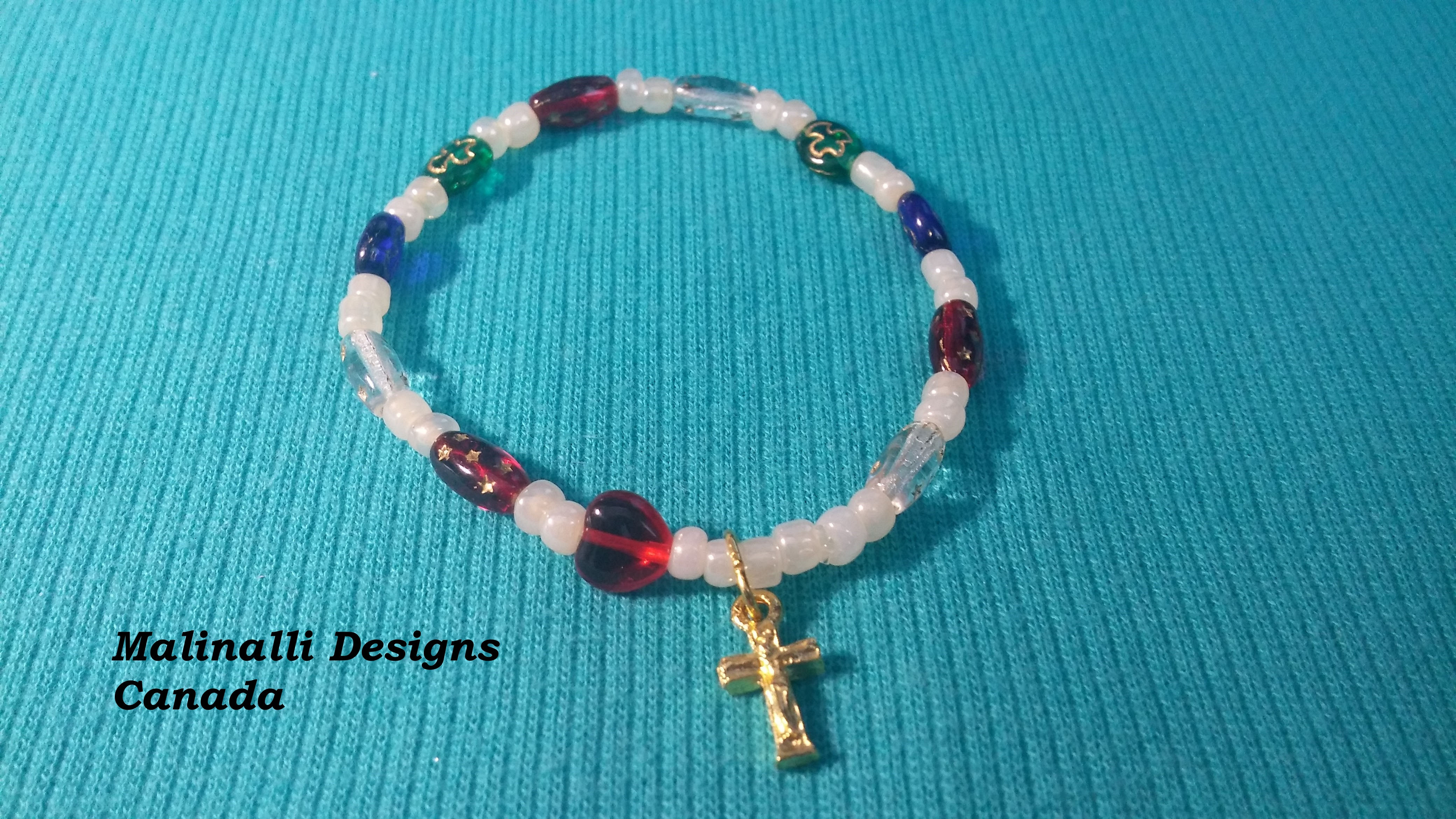 022.-Girls or Boys Rosary Bracelet (czech stones and metal)