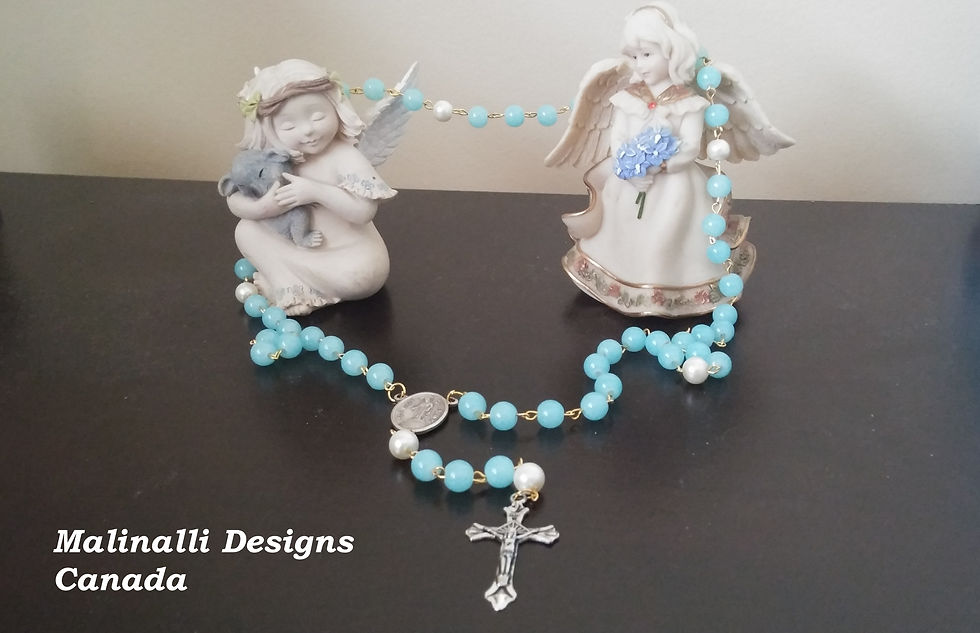 Thumbnail: 017.-Light aqua drizzle with lady of Lebanon virgin