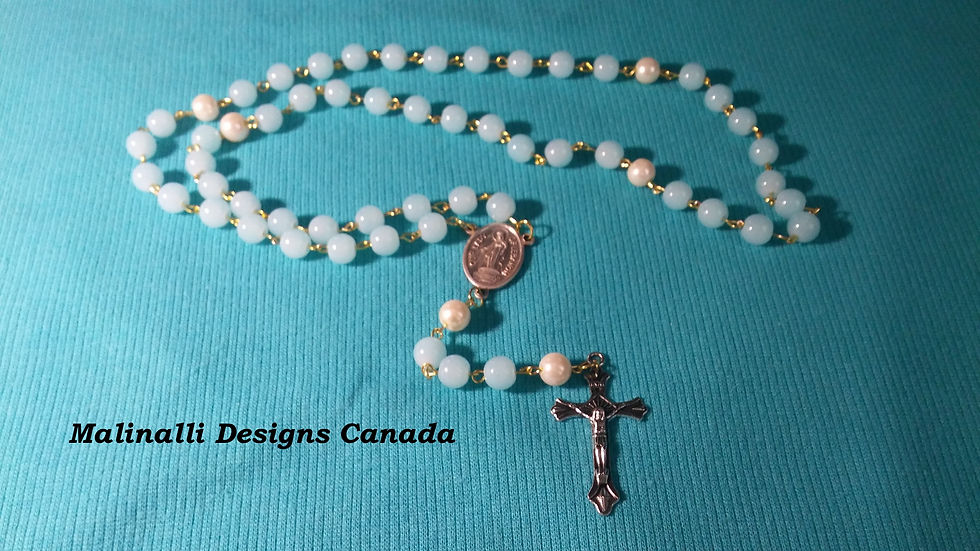 Thumbnail: 017.-Light aqua drizzle with lady of Lebanon virgin