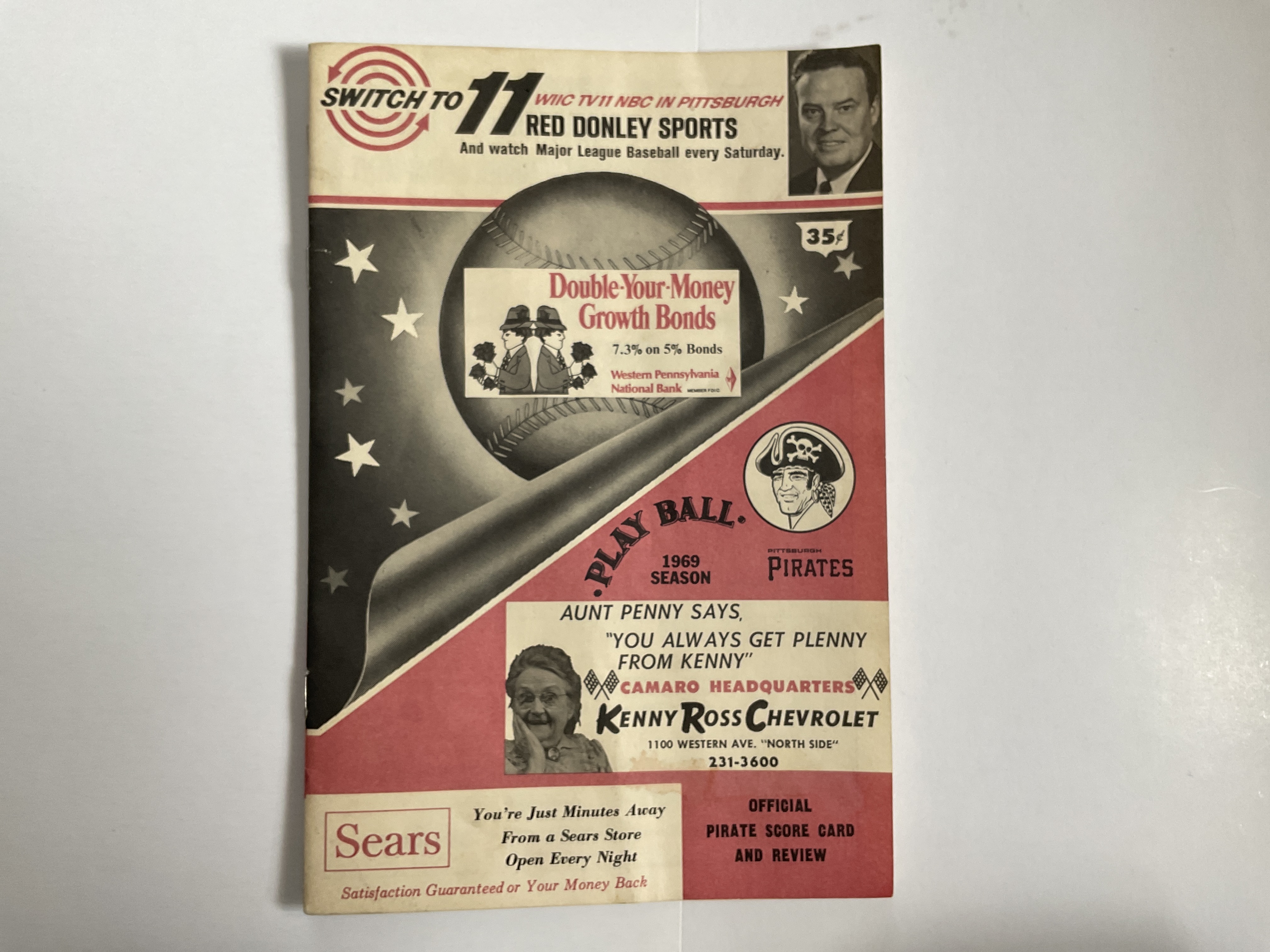 Pittsburgh Pirates 1969 Official Scorebook