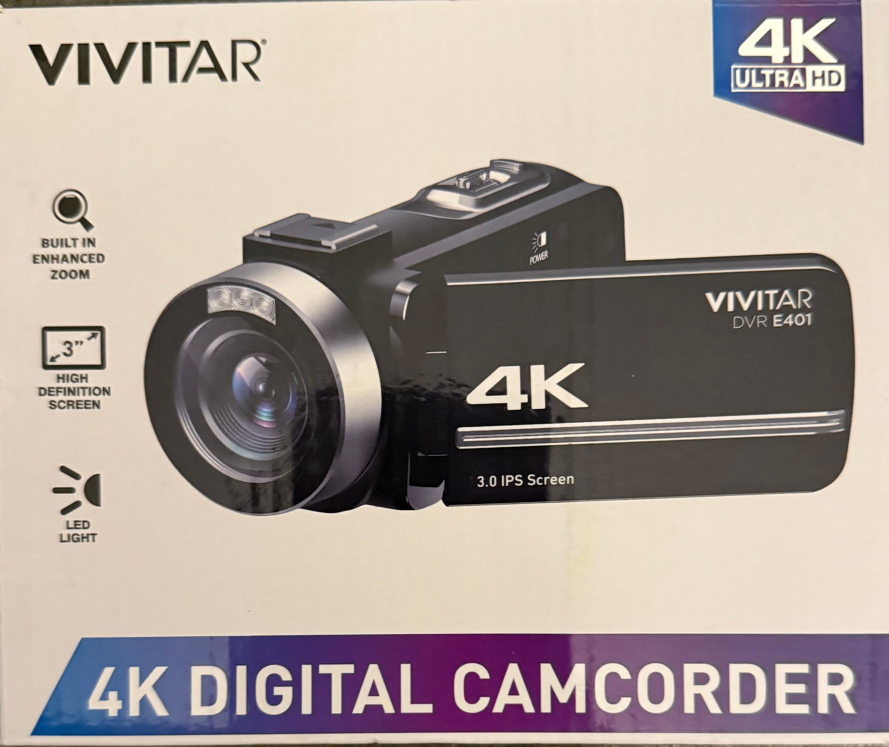 Vivitar DVR E401 4K Ultra HD Digital Camcorder
