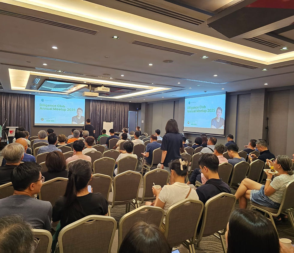 Full house attendance of ~100 Diligence members/guests. I'm honoured, excited to be part of the panel and fireside chat but a bit nervy too 😂