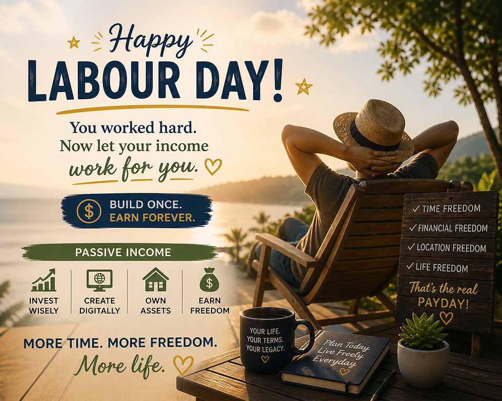 Happy Labour Day! Selling your hours for money vs Making your money labour for U? What's your choice?