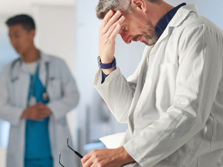 ER doctor frustrated and tired 