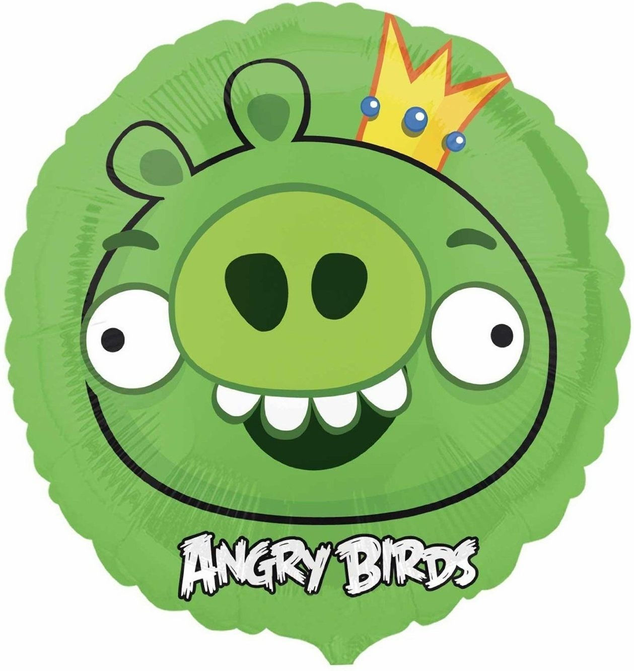 Шар круг "Angry Birds, Король Свеней" (17"/43 см), с гелием