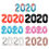 Миниатюра: Комплект стоек "Цифры 2020" (2 м)