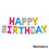 Миниатюра: Гирлянда из шаров-букв "Happy Birthday", цв. Ассорти (3 м)
