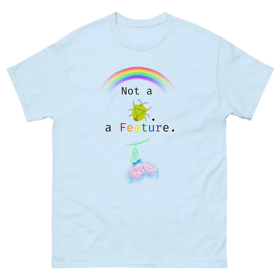 Indexkép: Not a bug. A Feature. Trans Edition. Unisex classic tee