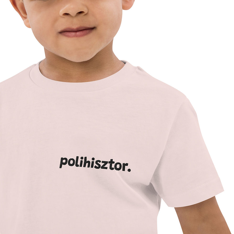 Indexkép: Organikus pamut #polihisztor gyerek póló 3-4-től 12-14-ig, világos  színek