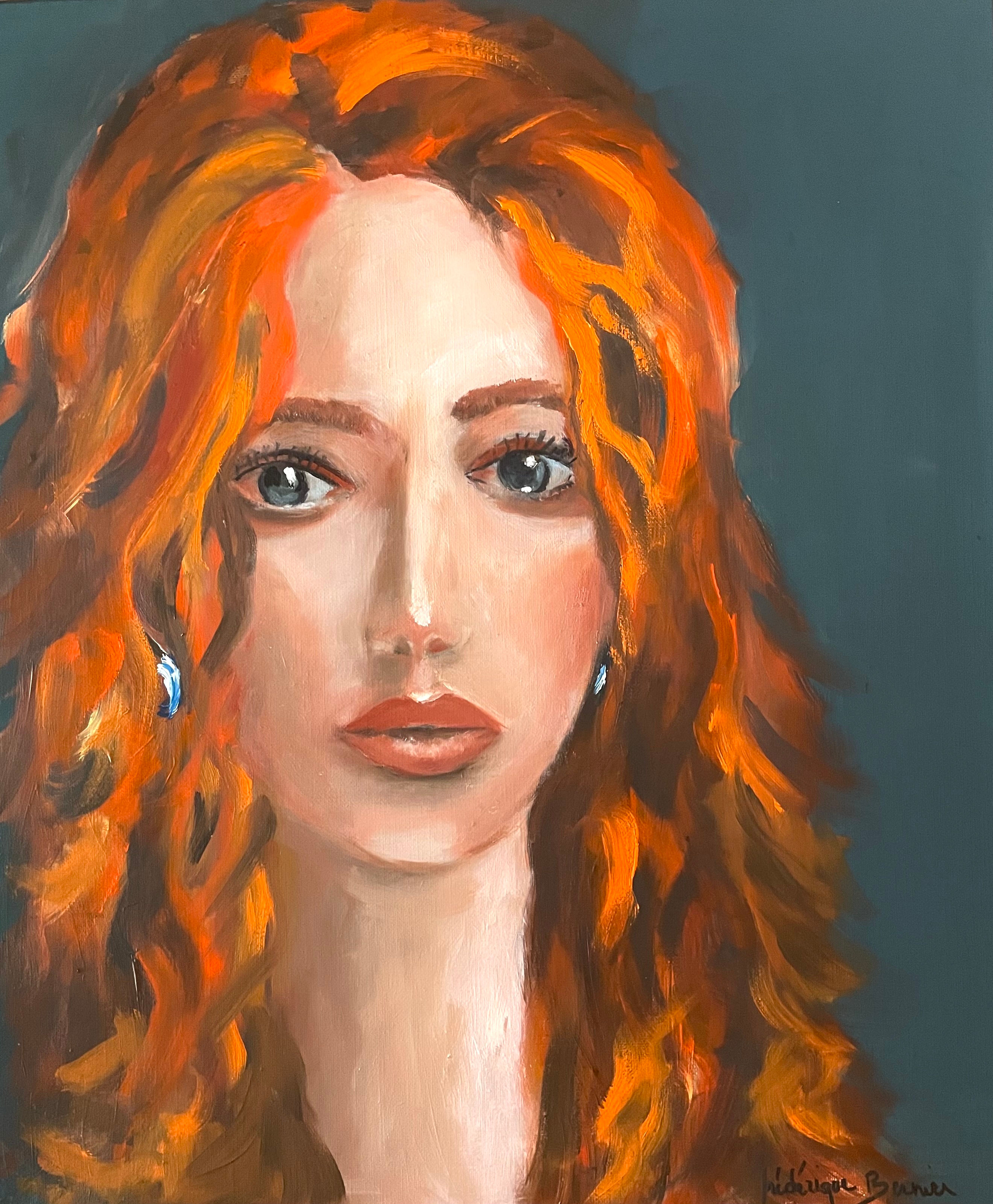 Alice  - Acrylique sur toile de lin - 45 x 38 cm
