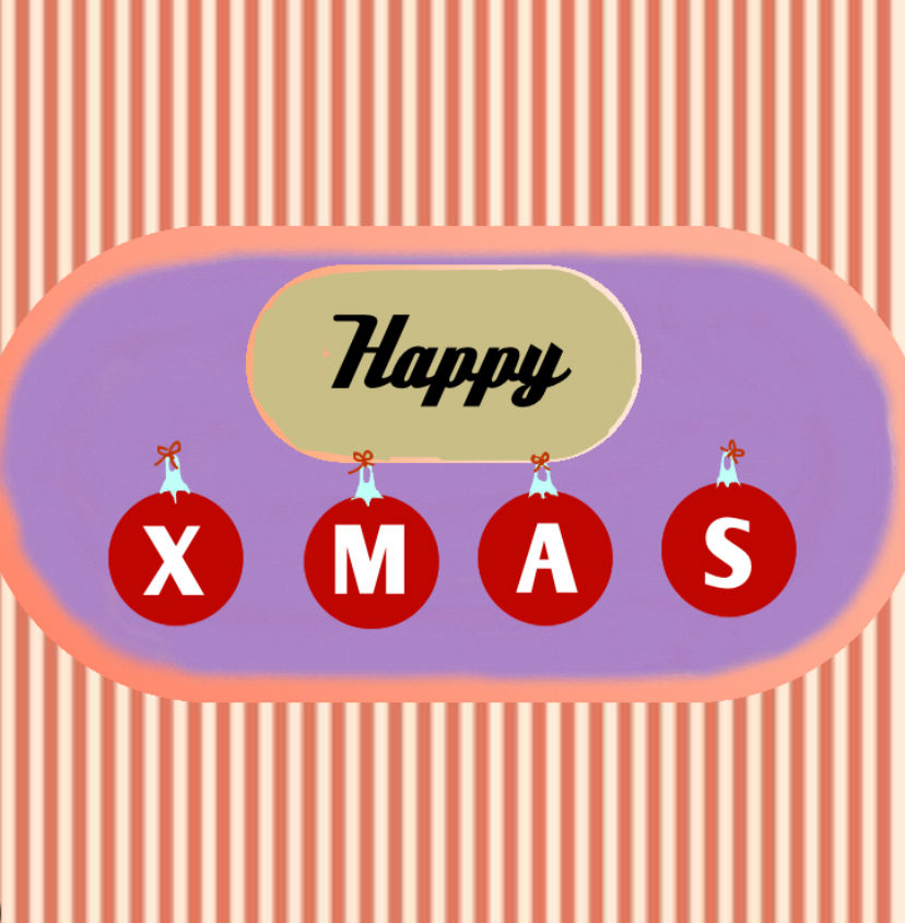 Retro Xmas Greeting Card 