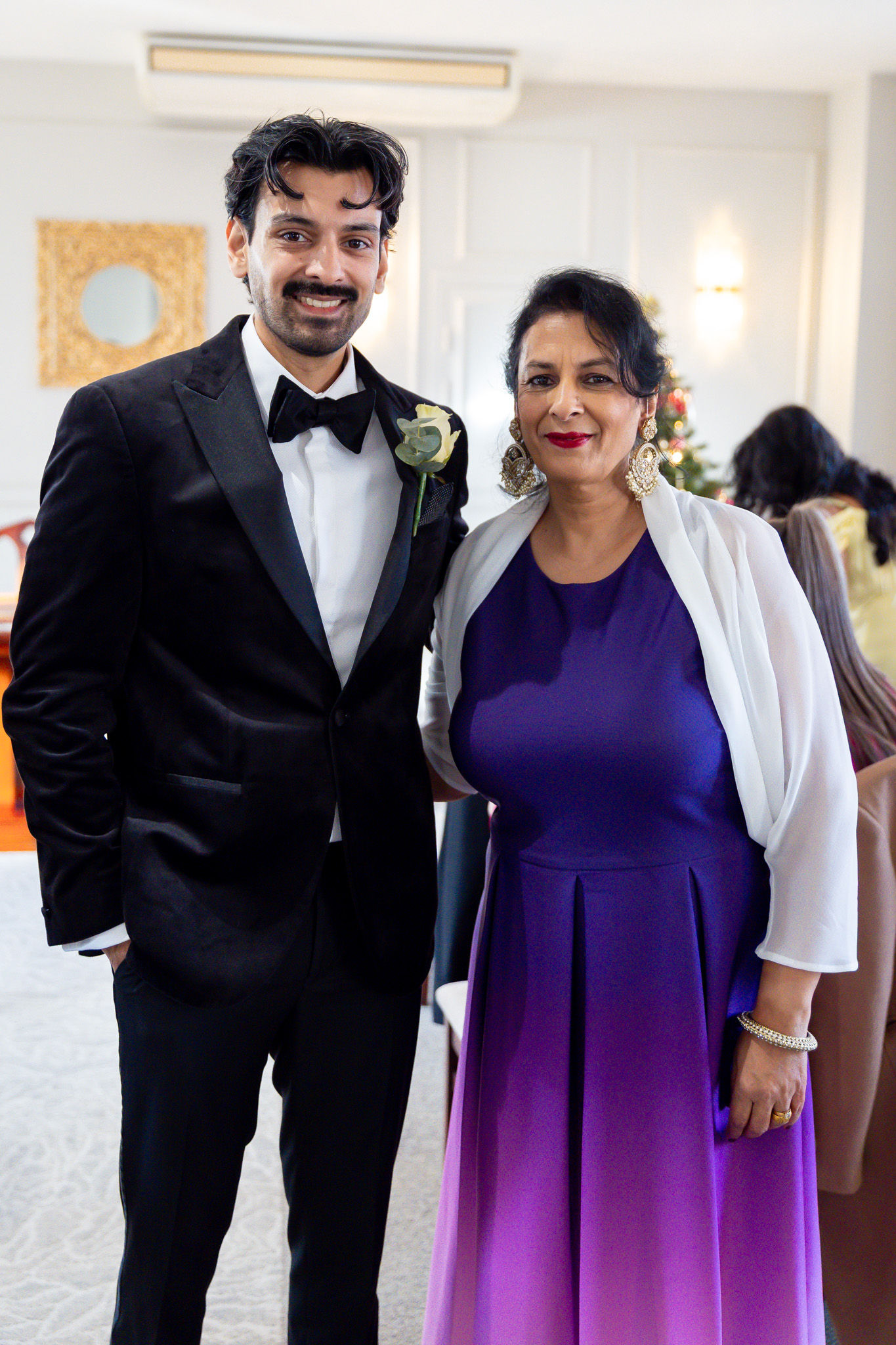 mom and groom at St Albans registry office