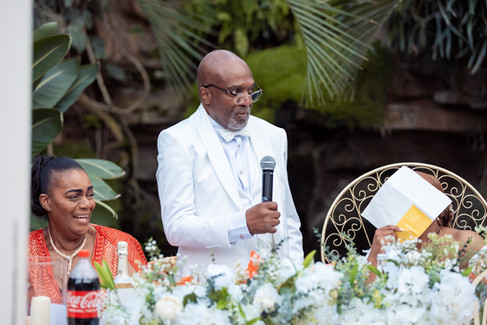 Wedding speeches at the Glasshouse, RHS Wisley Gardens