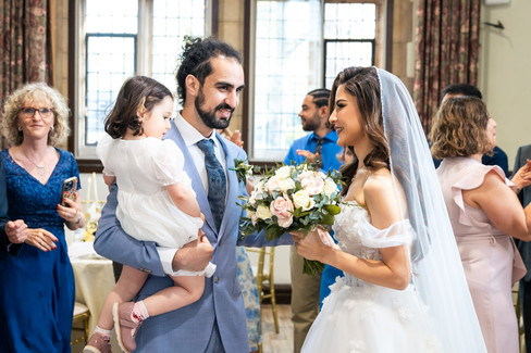 Black and white first dance moment at Cheshunt Register Office
