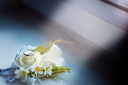 Wedding boutonniere detail photographed by Hertfordshire wedding photographer