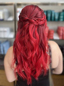Half up half down hairstyle for wedding special event