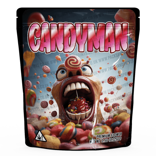 Candyman 3.5G Mylar Bag Strain Labels For Cali Packs My Site