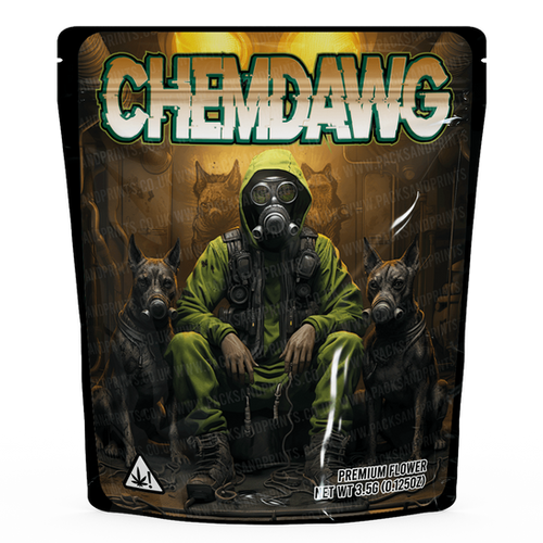 Chemdawg 3.5G Mylar Bag Strain Labels For Cali Packs My Site
