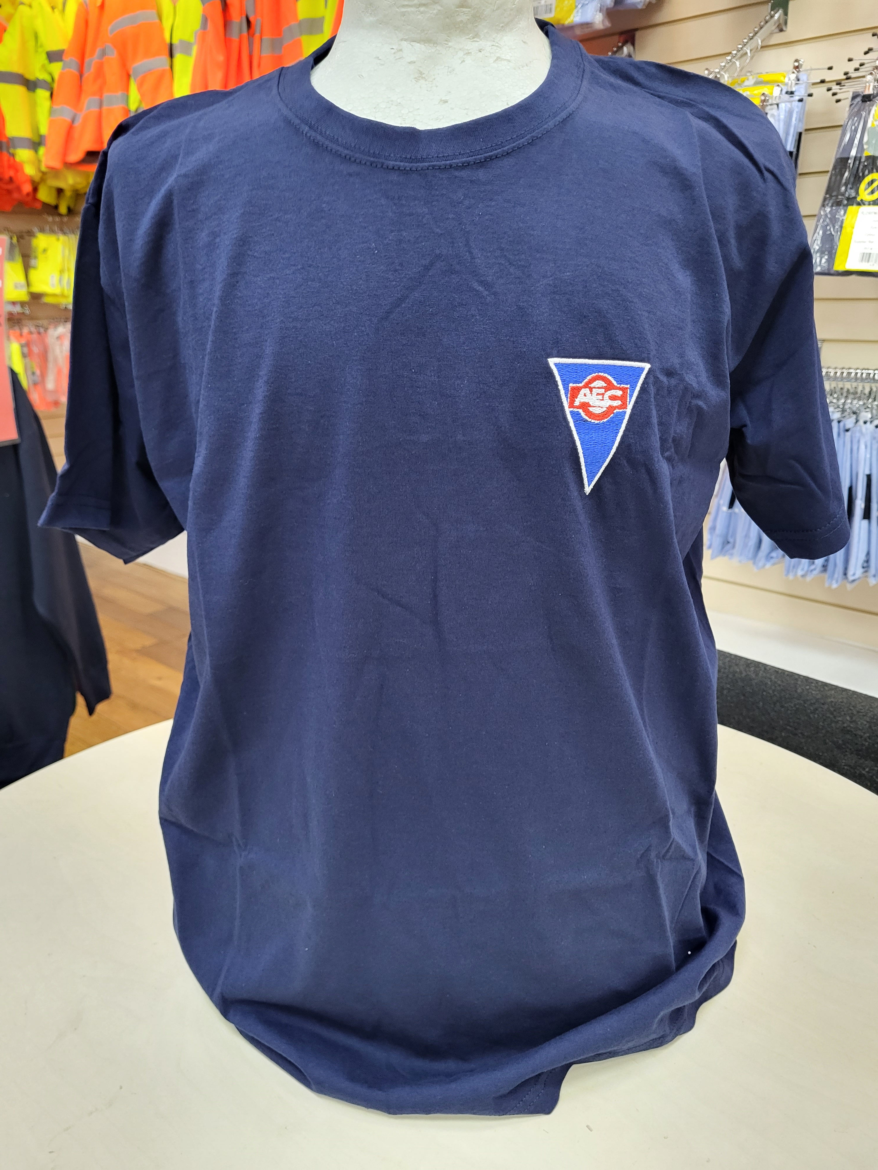 T Shirt with Small Embroidered AEC logo