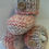 Thumbnail: Handknit Baby Booties | Taupe/Orange