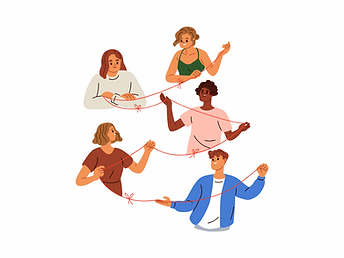 photo of people connected together