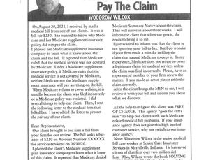 Medicare Refused to Pay the Claim