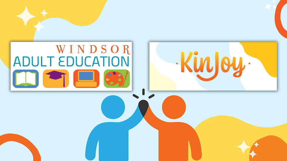 Windsor Adult Education and KinJoy Logo