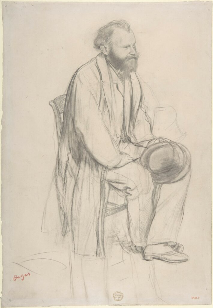 Edgar Degas, Édouard Manet, Seated, Holding His Hat, Metropolitan Museum of Art, NYC
