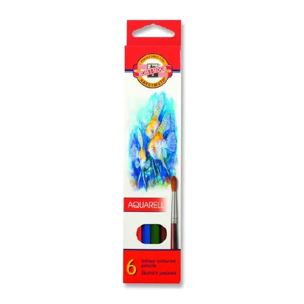 Pastelky akvarelové - Koh-I-Noor - AQUARELL - 3mm, 6-hranné